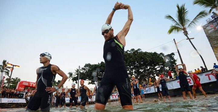 calentar en triatlón